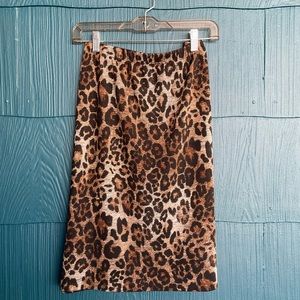 Chicos leopard print skirt size 2 12/14 M